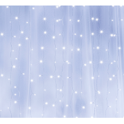Sv�teln� venkovn� z�v�s 300 LED, studen� sv�tlo, 12+3m, ledov� efekt