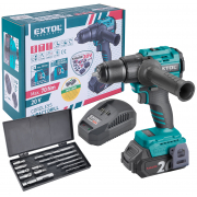 Vrta�ka aku 2Ah bezuhl�kov�, p��klep EXTOL Industrial SHARE 20V