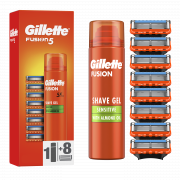 GILLETTE Fusion 5 hlavice 8 ks + gel 200 ml
