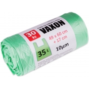 Pytle na odpad Vaxon 35l, 30ks, 10�m, s uchy, zelen�