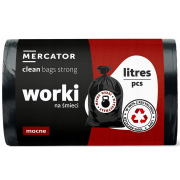 Pytle na odpad Mercator 35l, 50ks, 20m, ern