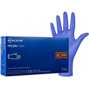 Rukavice nitril 100 ks XL tmav� modr� bez pudru Mercator Basic
