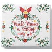 20x ubrousky Vnon 3-vrstv 33 x 33 cm, VESEL VNOCE