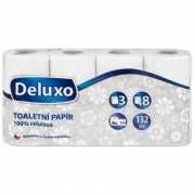 Toaletn� pap�r DELUXO 3vrstv� 8 rol�, 132 m